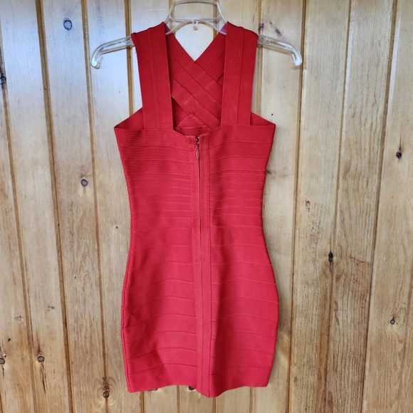 MEILUN Bandage Dress Red, Size Small, NWT - Picture 2 of 7